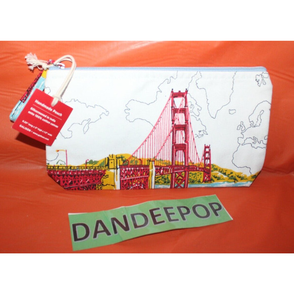Iconic San Francisco California Gallson Handmade Printed Cosmetic Pouch - Picture 1 of 2